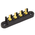 Del City Boat 4 Stud Terminal Block 70001 - Matte Black Plastic