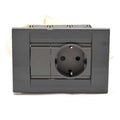 Vimar Boat German Outlet 13047 - SICURY 2 Pin 16A 250V Gray Black