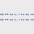 Bayliner Boat Raised Brand Decals - Teal Logo (pair)