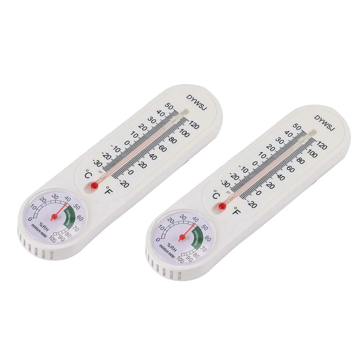 2PC Indoor Outdoor Thermometer Hygrometer Mechanical Wall Table Humidity Gauge