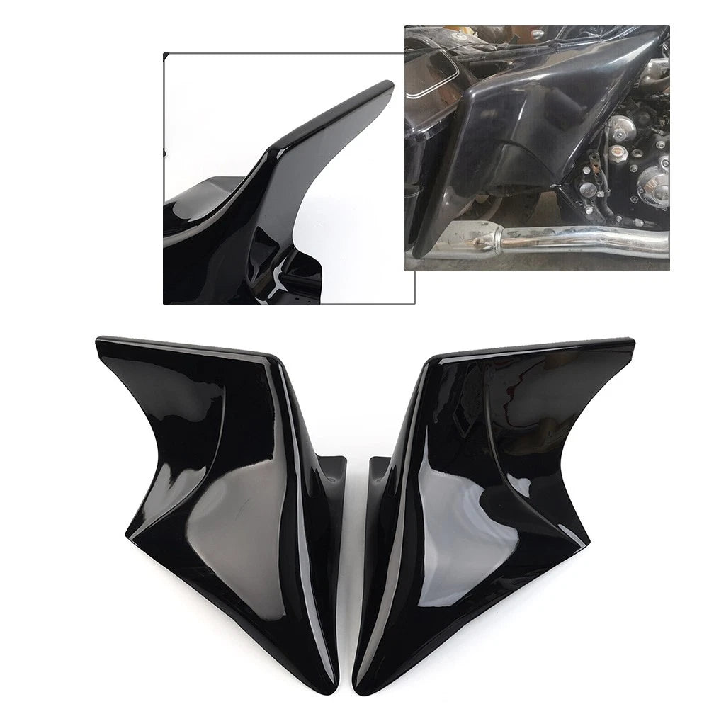 Extended Side Cover Panel Vivid Black for Harley Touring Road Glide FLT 97-07