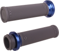 ODI Rufian Grips for V-Twin Motorcycles 1 Inch Graphite Blue