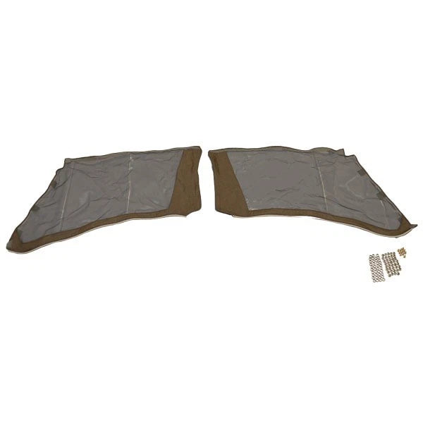 Larson 350 Cabrio Boat Side Camper Curtains - Ameritex Brown (set of 2)