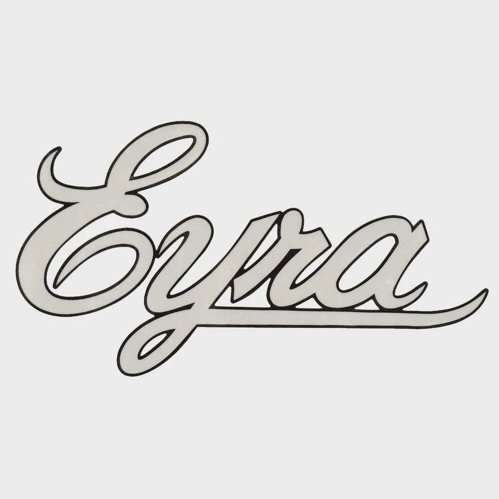Bass CAT Boat Brand Decal - Eyra Flat Silver Sticker
