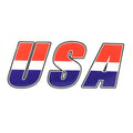 Universal Boat Raised Decal U3675901 - USA 5 3/4 X 2 3/8 Inch
