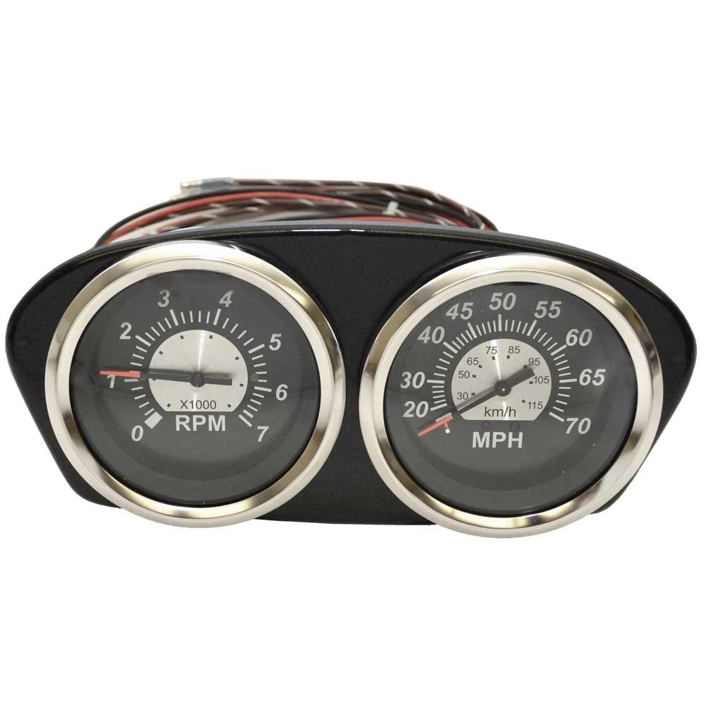 Lund Boat Gauge Dash Panel - Speedometer Tachometer 8 3/4 X 4 Inch