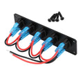 5-Way Rocker Switch Panel Circuit Breaker Blue LED Car Marine Boat 12/24V Blue a