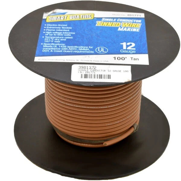 Smart Boat Tinned Wire 201771 - 12 AWG 100 Foot Copper