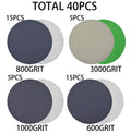 3 Inches Waterproof Silicon Carbide Sand Paper Abrasive Disc Wear-Resistanc E Set