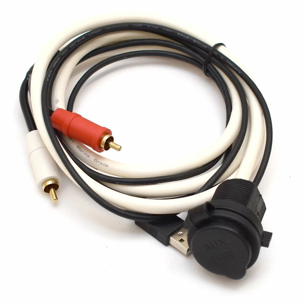 Boat USB AUX Input Jack 42-MMAUXUSB - Plastic 60 X 2 1/2 X 1 5/8 Inch