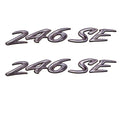 Rinker Boat Emblem Decal Sticker - 246 White Gray (pair)
