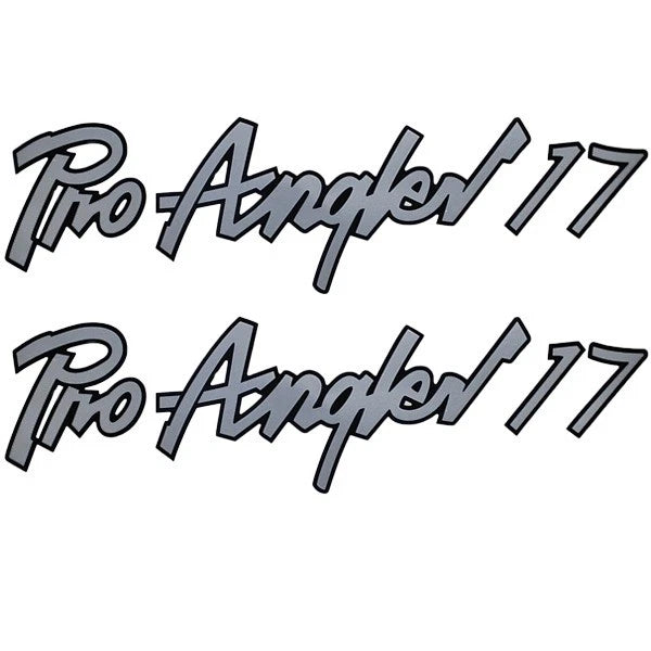 Lund Boat Emblem Decal Sticker - Pro Angler 17 Gray 17 1/2 Inch