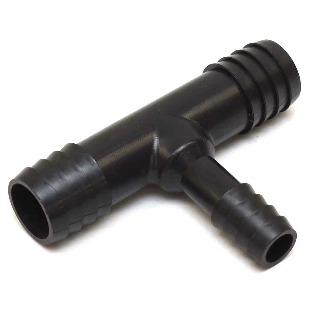 TH Marine Boat Reducing Tee Fitting TEE-250 - Chaparral Black Plastic