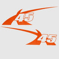 MasterCraft Boat Hull Decals 7501573 - X45 Orange Stickers (set of 2)