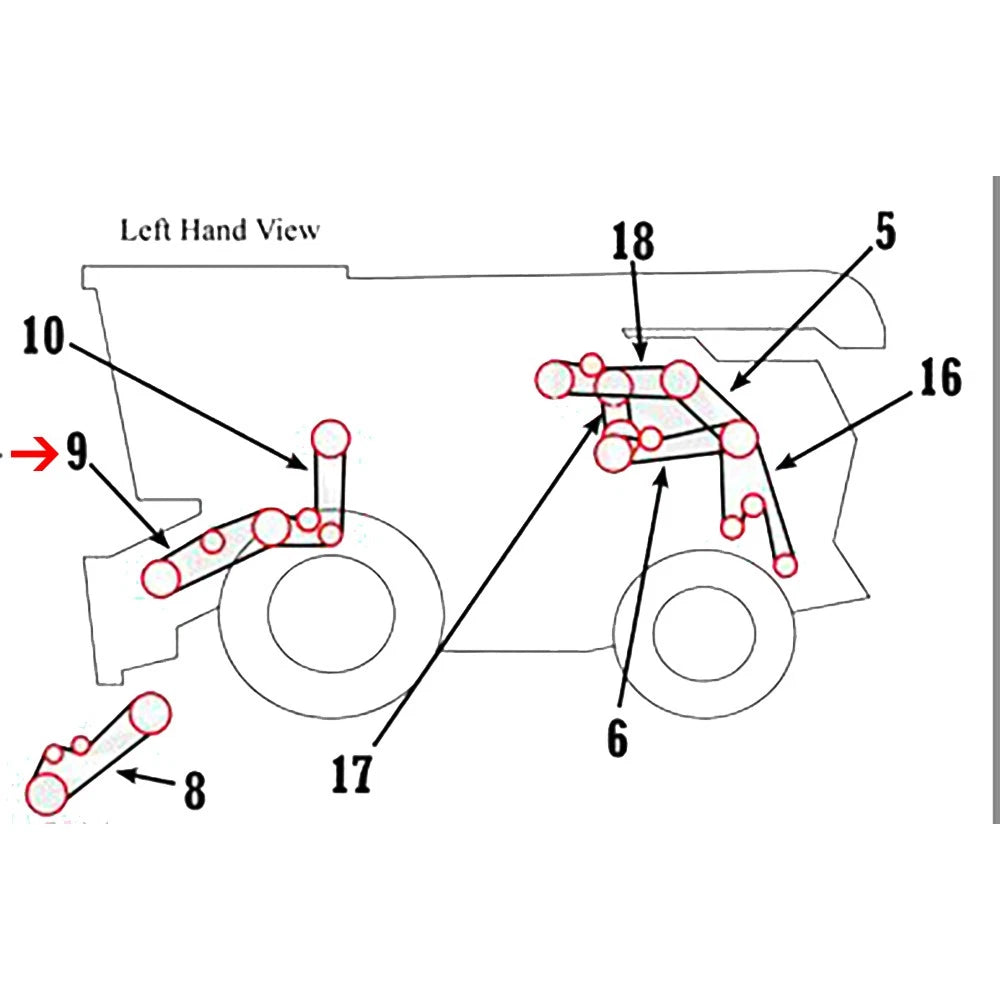 Belt - Feeder House Variable Speed Fits John Deere 9660 STS 9760 STS H201334