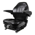 Black Suspension Seat with Armrests Fits Grasshopper Hustler ZTR Zero Turn Mower