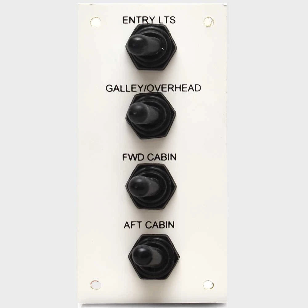 Rinker Boat Cabin Switch Panel 5766593 - White 4 1/2 X 2 1/4 Inch