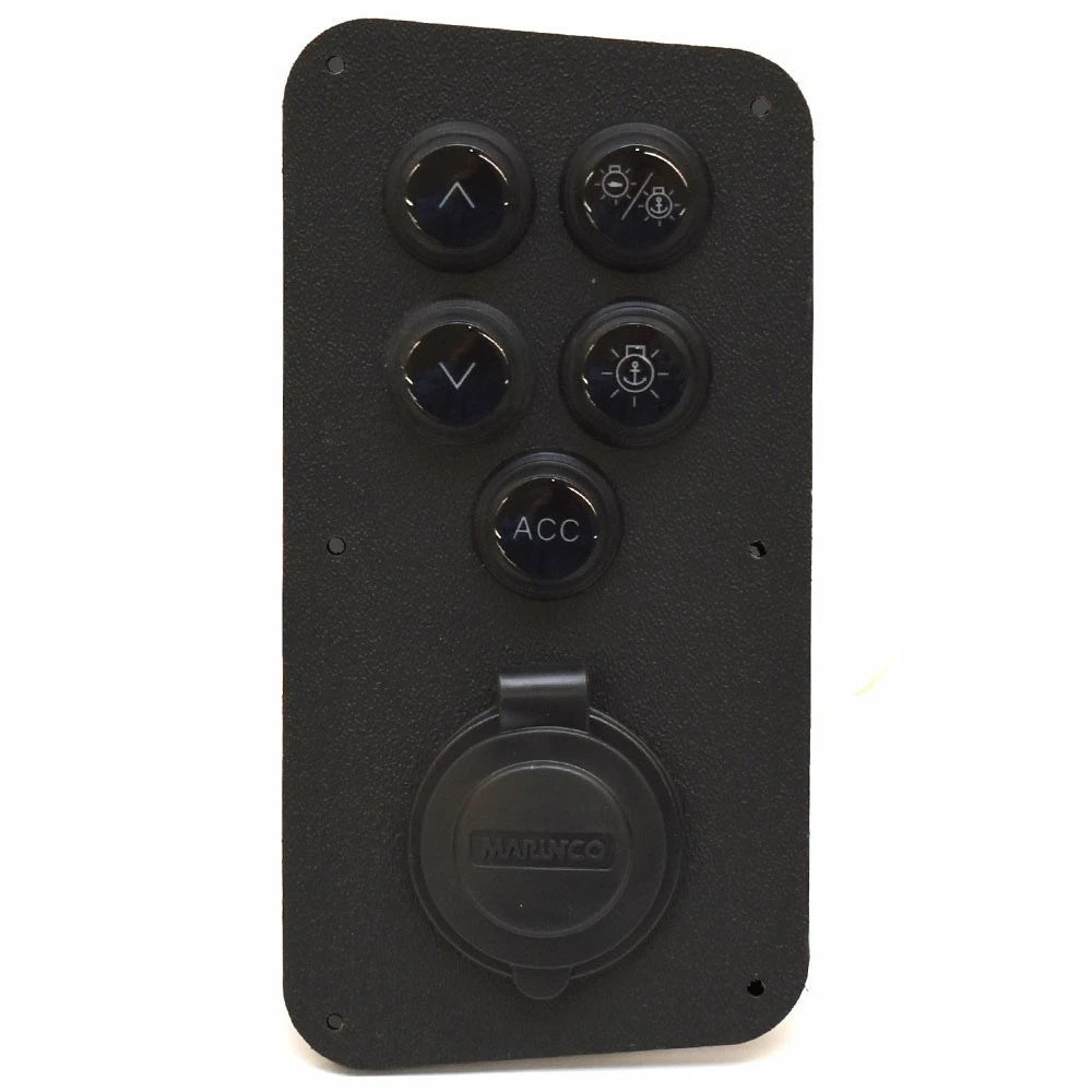 Tracker Boat Push Button Switch Panel 330440 - Black Textured Acrylic