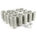 100-Pack - Gray Cage Bowls Made of Heavy Duty Plastic for Farm Animals & Pets