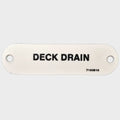 Marquis Boat Label Tag 7160916 - Deck Drain White Plastic