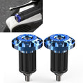 7/8'' Motor Blue Dirt Bike CNC Handlebar Grips Bar End Cap Plugs Slider