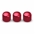 3pcs Red Electric Guitar Volume Tone Control Knobs Dome Metal Potentiometer Caps