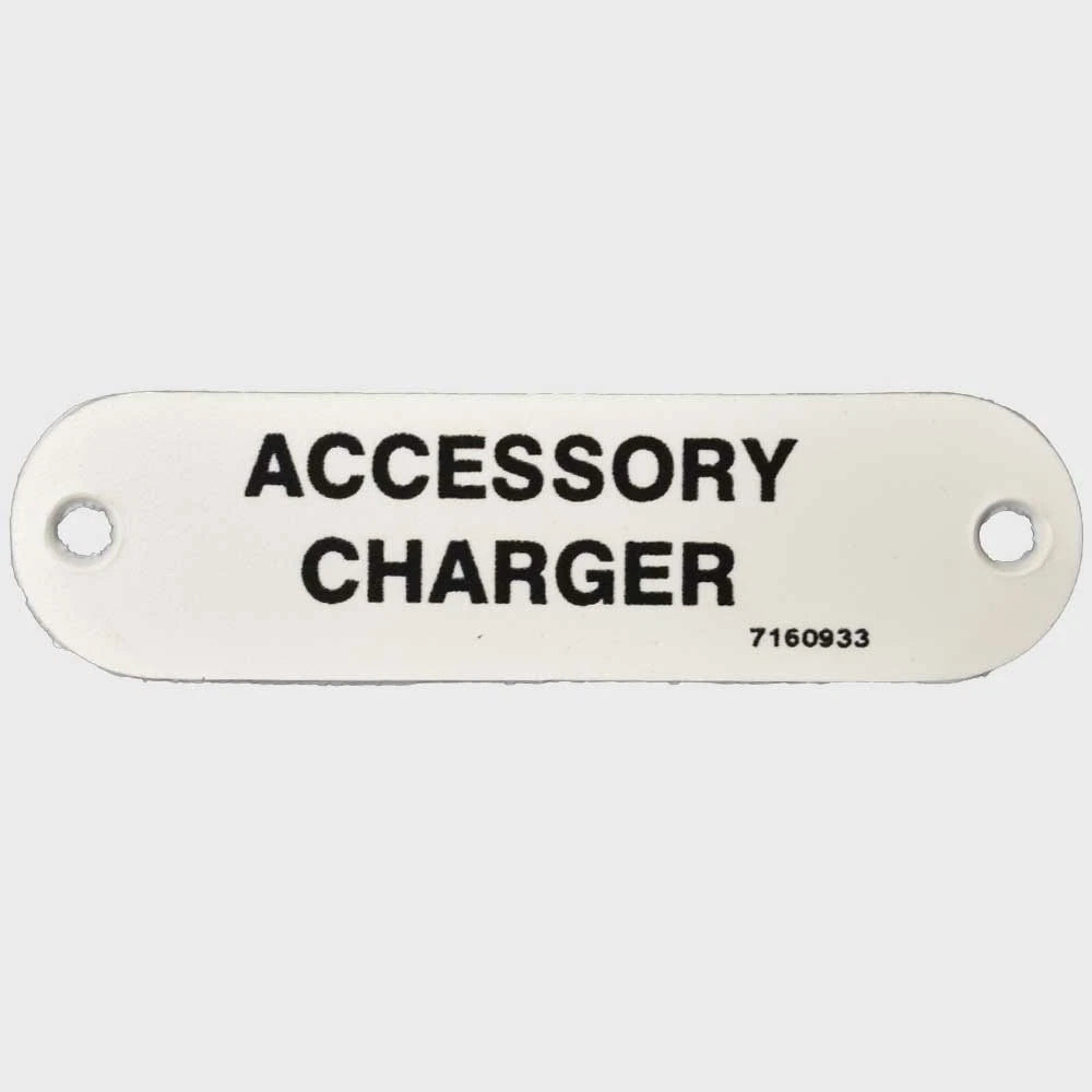 Marquis Boat Label Tag 7160933 - Accessory Charger White Plastic