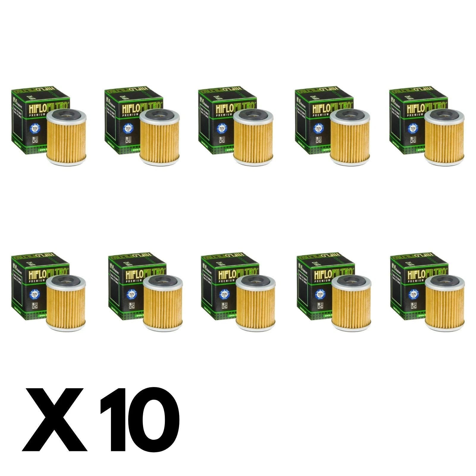 10 Pack Hiflo Oil Filter for Yamaha WR250F 2001-2002