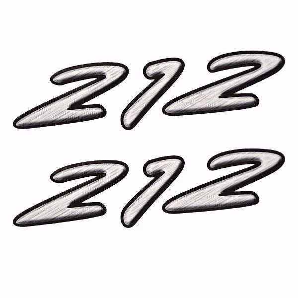 Rinker Boat Decals - 212 Gray White Vinyl 5 X 1 1/4 Inch (pair)