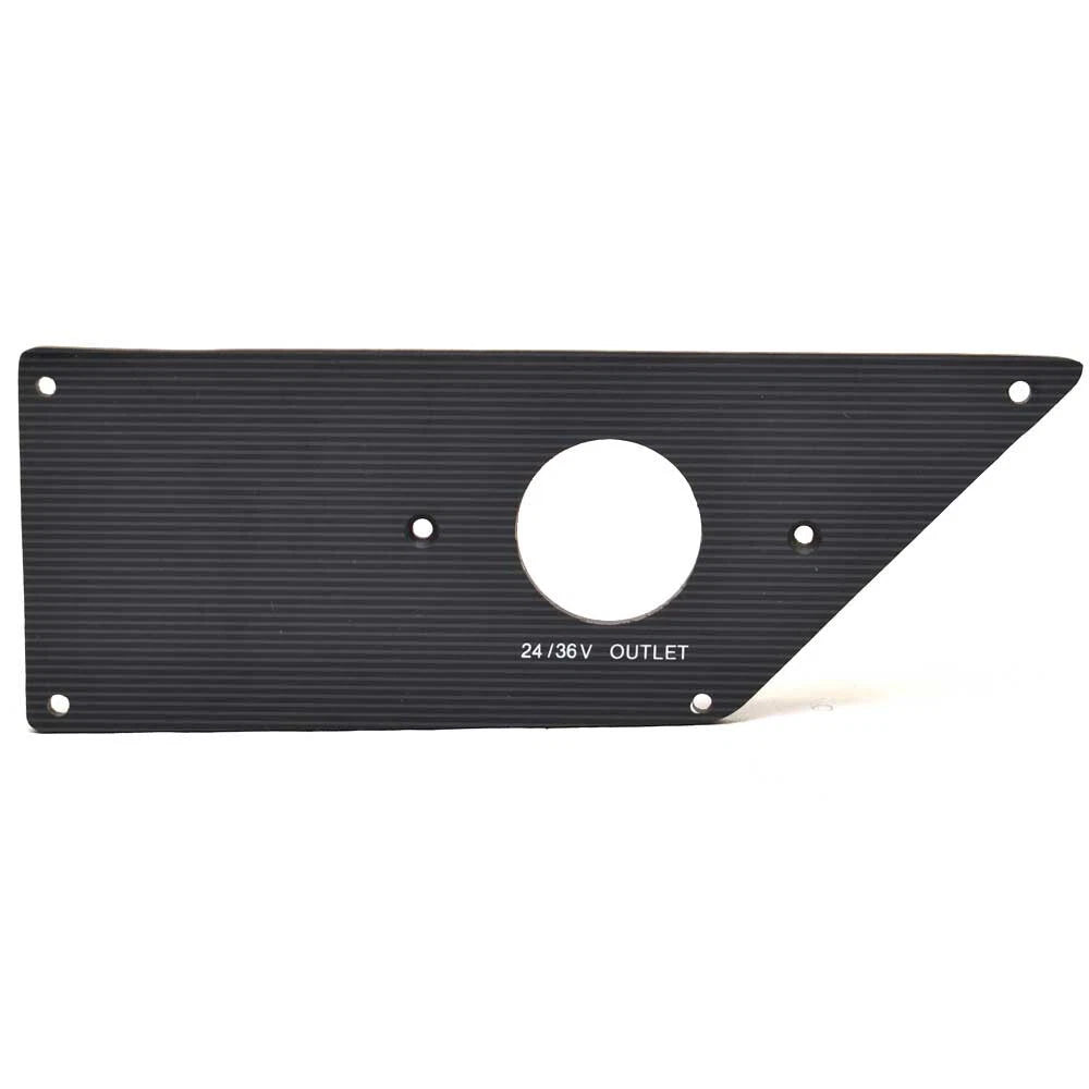 Bass CAT Boat Blank Outlet Panel 7005 - 24V 36V Gloss Black with Lines