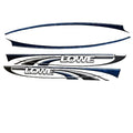 Lowe Boat Hull Graphic Decal - Deep-V Blue Black Stickers (kit)