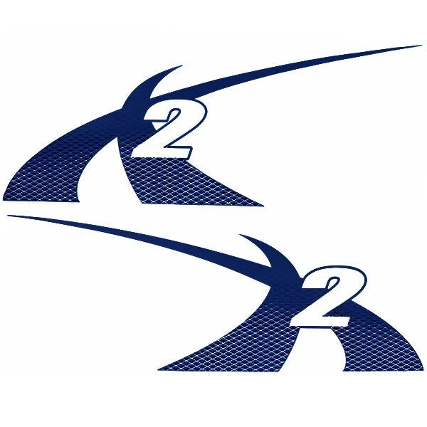 MasterCraft X2 Boat Decals 7501534 - 2013 Slider Navy Blue (set of 2)