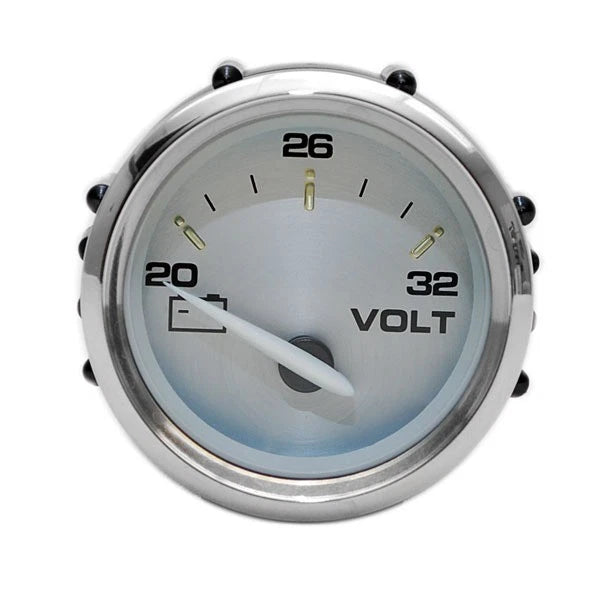 Faria Boat Volt Meter Gauge VP7103A - Kronos Silver 2 Inch