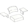 4 Piece Cushion Set Fits Caterpillar 34A 35A 36A 46A 47A 49A 50A