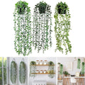 Artificial-Gre En Hanging Vine Potted Plant In/Outdoor,She Lf Decor with Pot