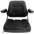 Fold-Down Seat with Armrests for Many Tractors & Forklifts - Black 355000BK Farmer