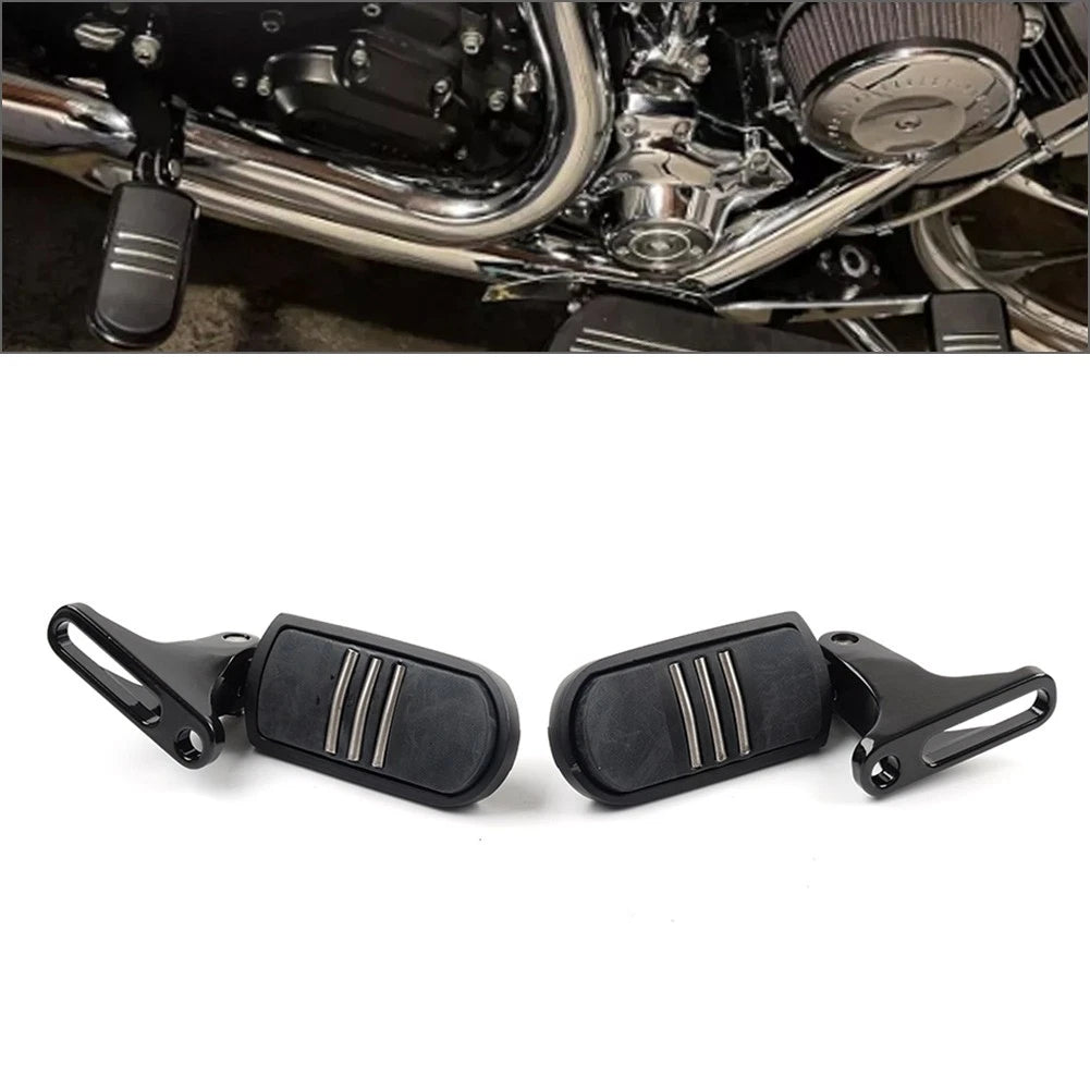 BLK Rear Passenger Footpeg Mount Bracket for Harley Touring Electra Glide 1993+