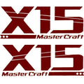 MasterCraft Boat Raised Decal 7506192K - 2006 X-15 Pro Red 2PC