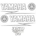 Yamaha Boat Cowling Decal U30920-20 - 350 HP Four Stroke V8 (3 PC Kit)