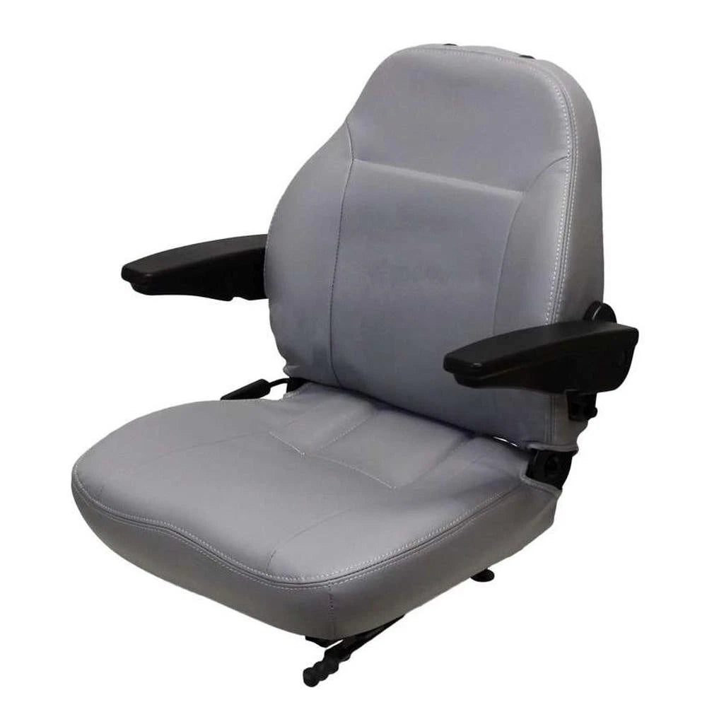 Replacement Gray Seat with Armrests Fits Exmark, Fits Toro Zero Turn Mowers