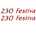 Rinker Boat Brand Decal - 230 Festiva 20 X 2 3/4 Inch Red (pair)