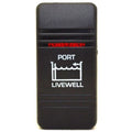 Carling Boat Rocker Switch Actuator Cover - Port Livewell Black