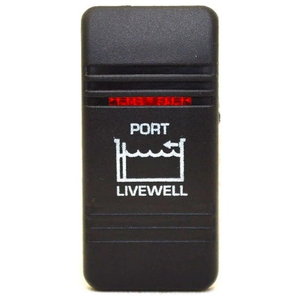 Carling Boat Rocker Switch Actuator Cover - Port Livewell Black