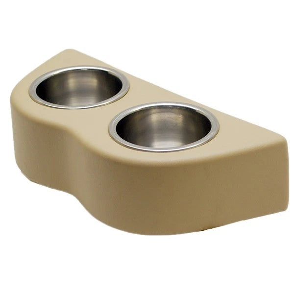 Malibu Boat Dual Cup Holder Panel - Beige with SS Cup Holders