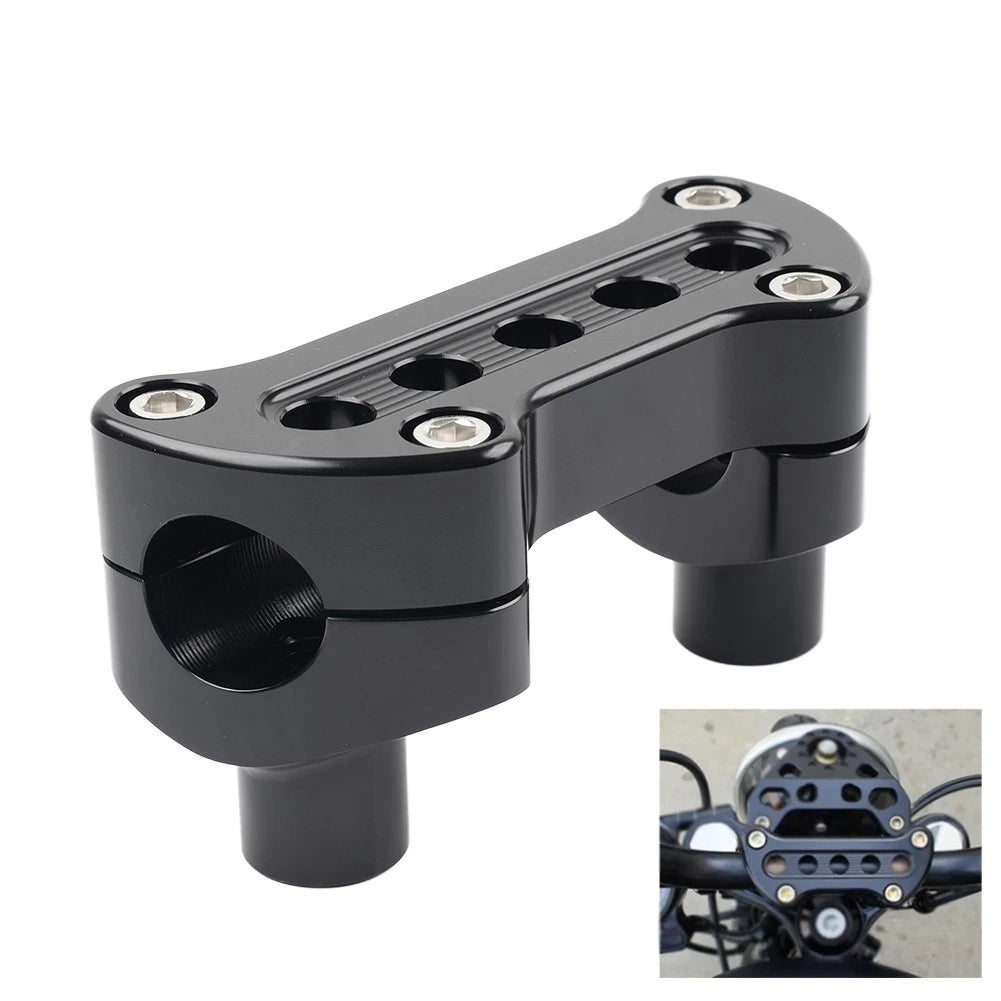 1'' Handlebar Riser Top Clamp Mount for Harley Sportster Softail Dyna Road King
