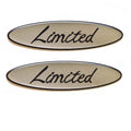 Lund Boat Raised Emblem Decals - Stickers Limited Silver (pair)