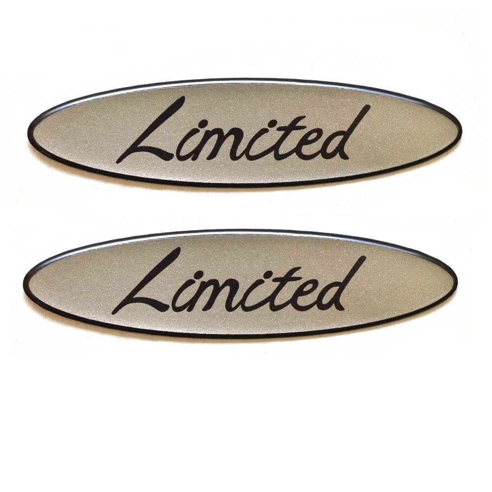 Lund Boat Raised Emblem Decals - Stickers Limited Silver (pair)