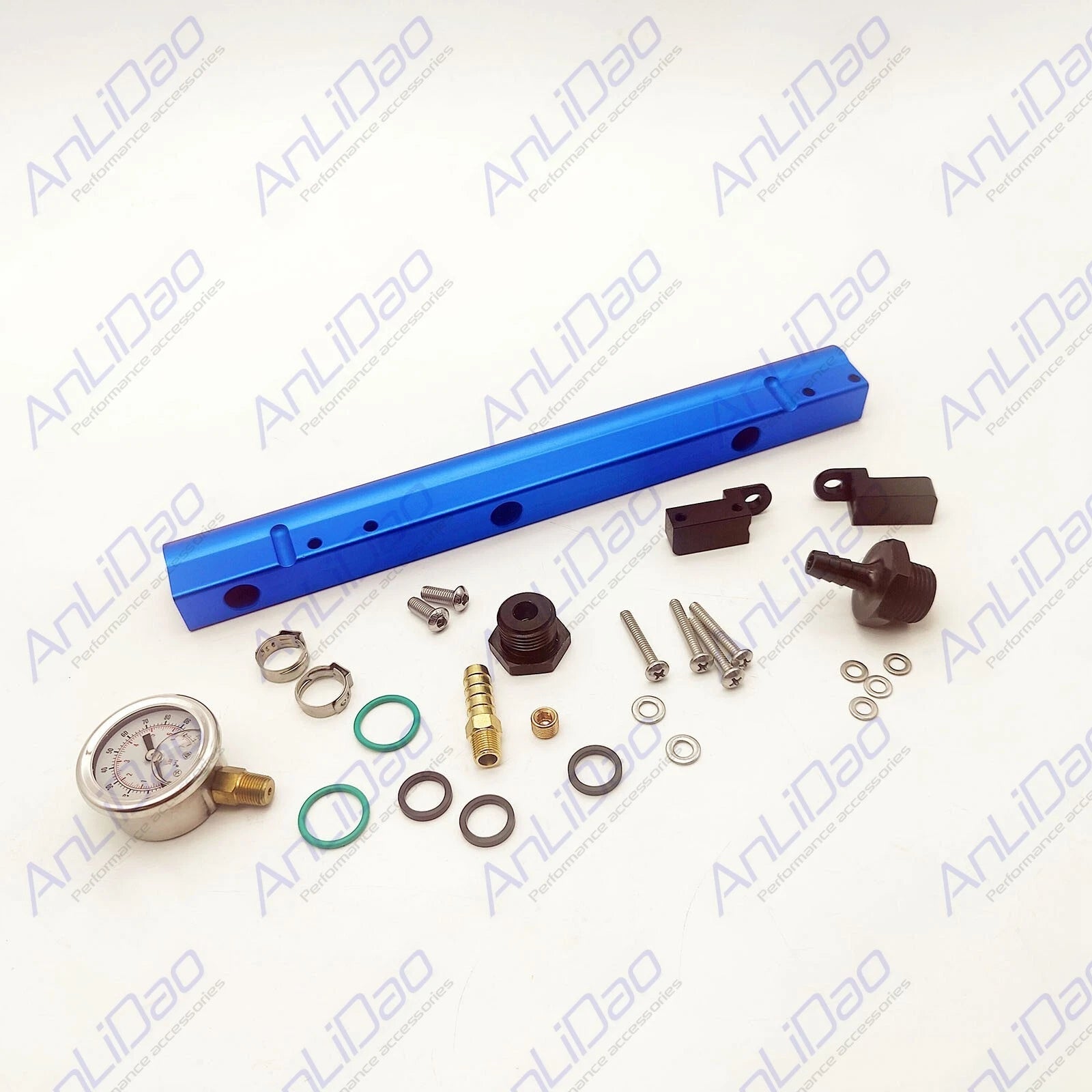 Replacement Fit SEA-DOO HIGH FLOW BILLET FUEL RAIL RS12050-BFR Blue