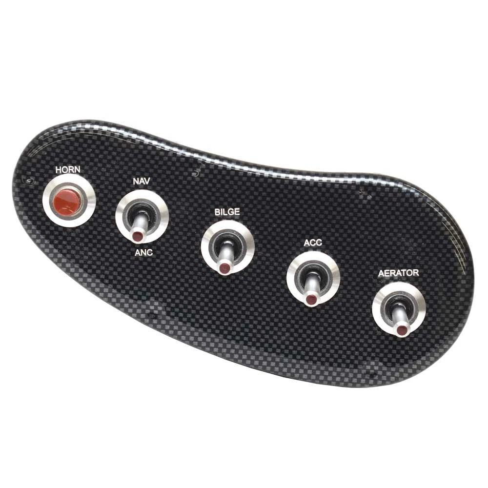 Lowe Boat Toggle Switch Panel 2193304 - 20 Catfish Carbon Fiber
