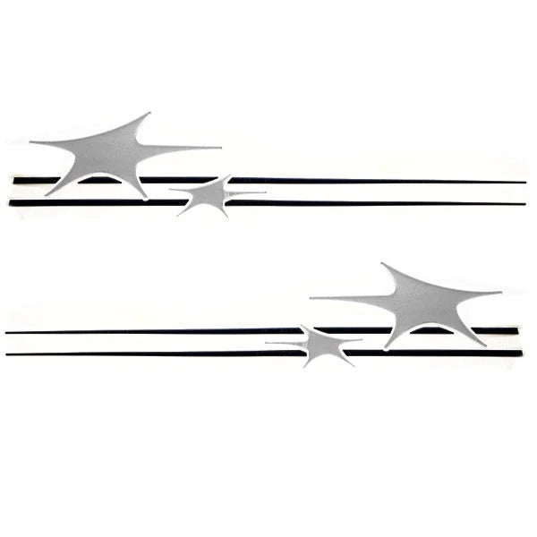 MasterCraft Boat Raised Graphic Decals 758081 - ProStar Black (2 PC)